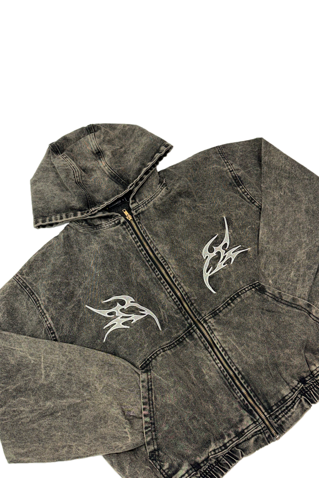 BRONZ - CAMPERA JEAN CON BORDADO