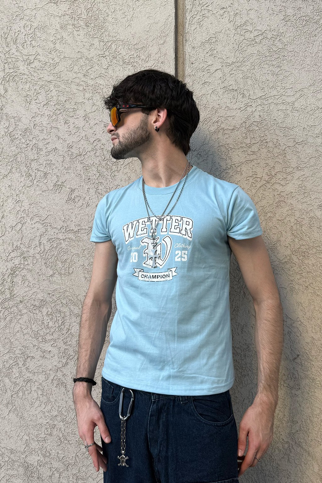 BABY TEE CHAMPION CELESTE ST CHAMPIONS - REMERA BABY TEE