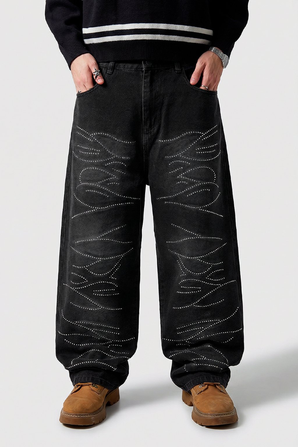 SHINY - BAGGY JEAN CON STRASS