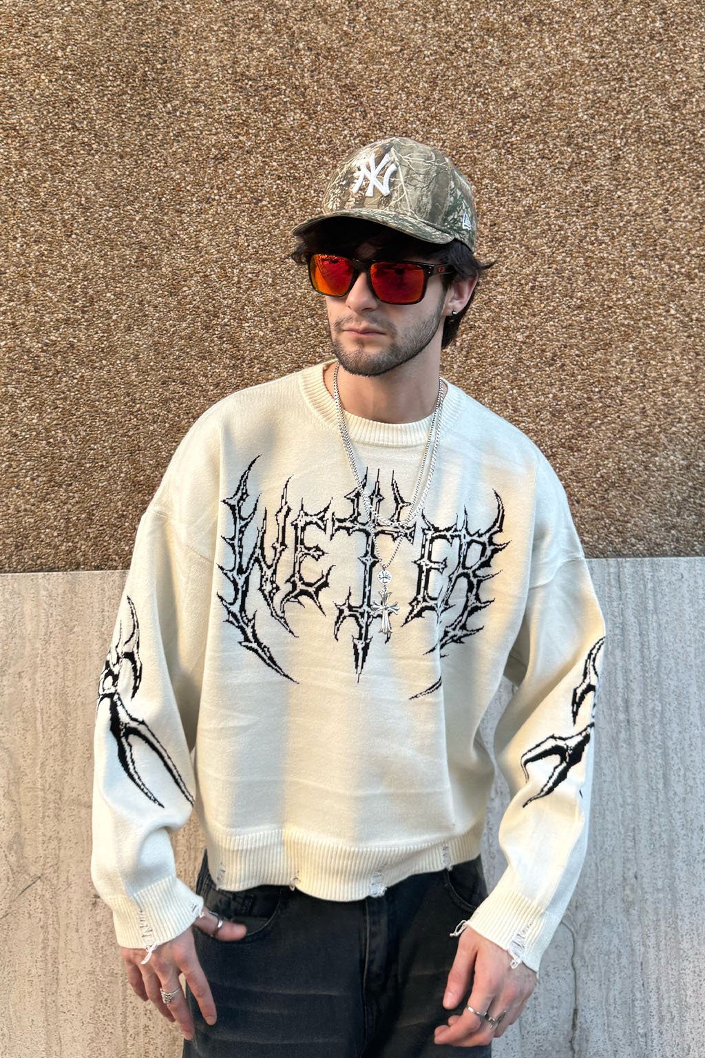 SWEATER CREEP CREMA ADELANTE (1) CREEP - SWEATER ALTO GRAMAJE