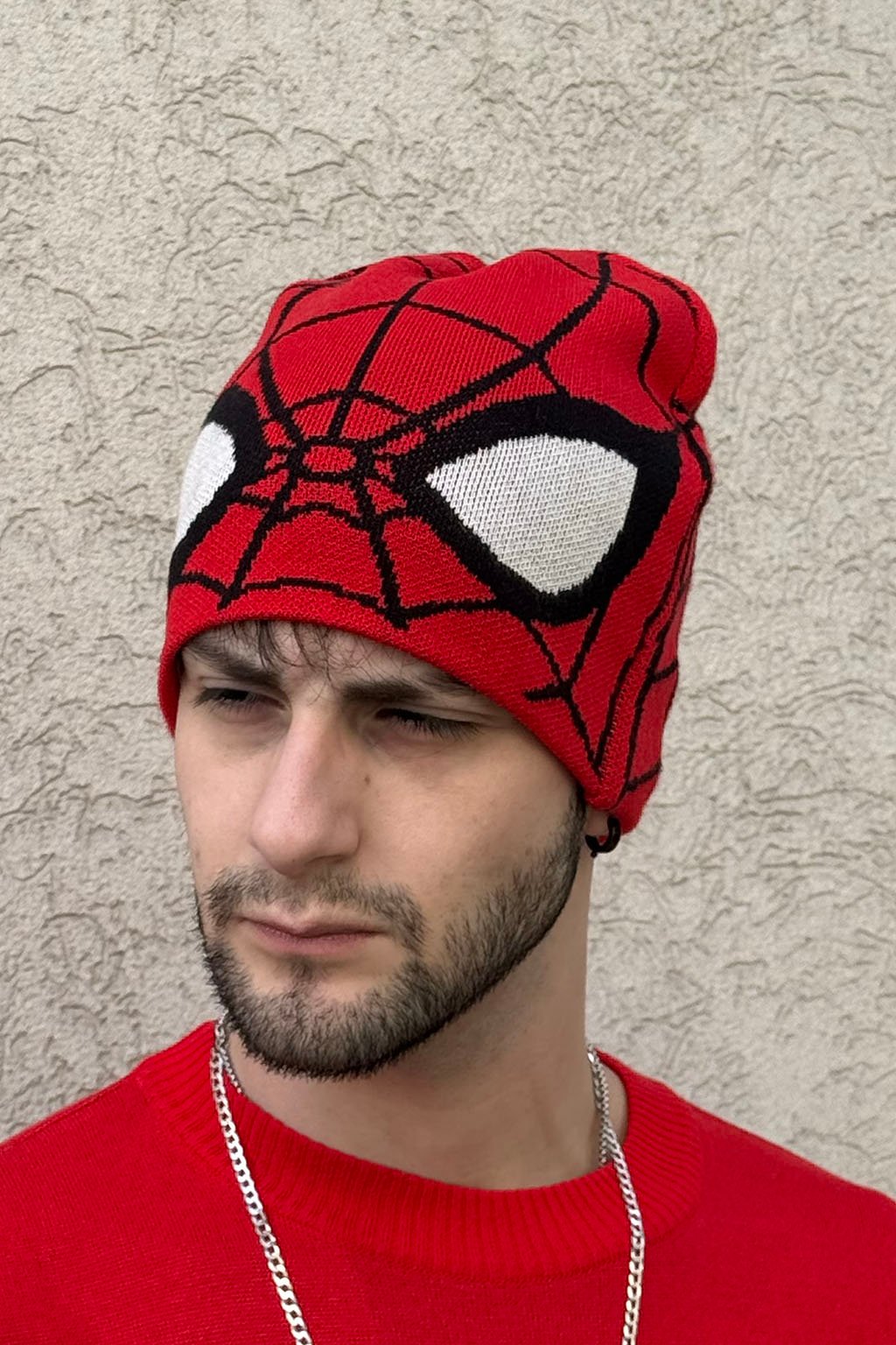 MASK - ROJO CON NEGRO / GORRO