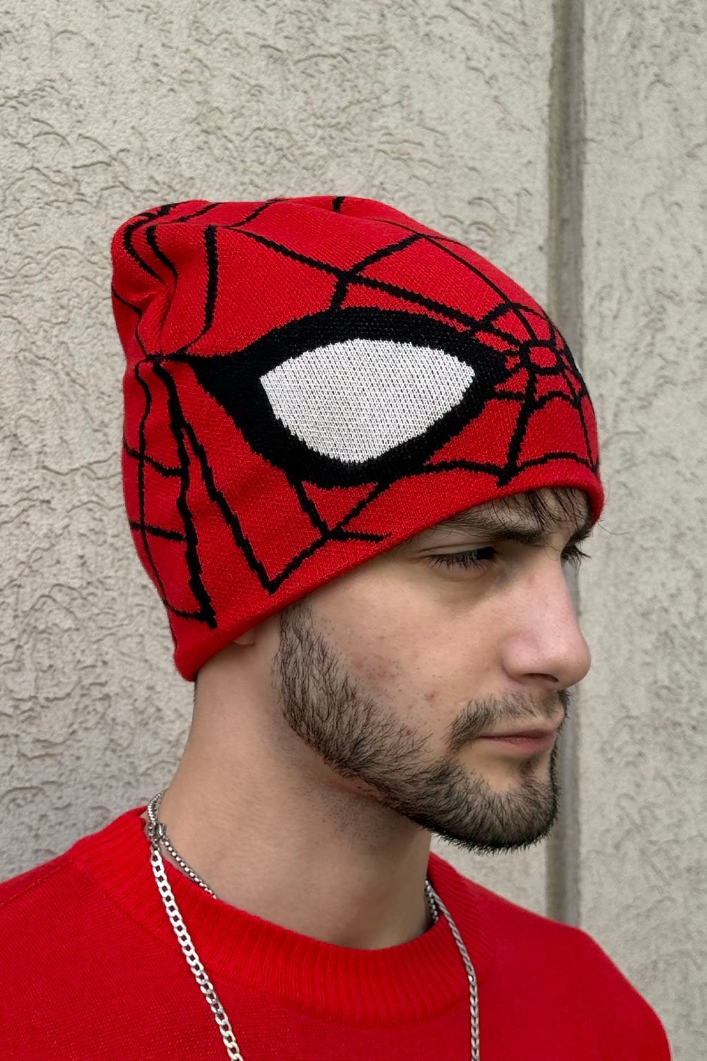 MASK - ROJO CON NEGRO / GORRO