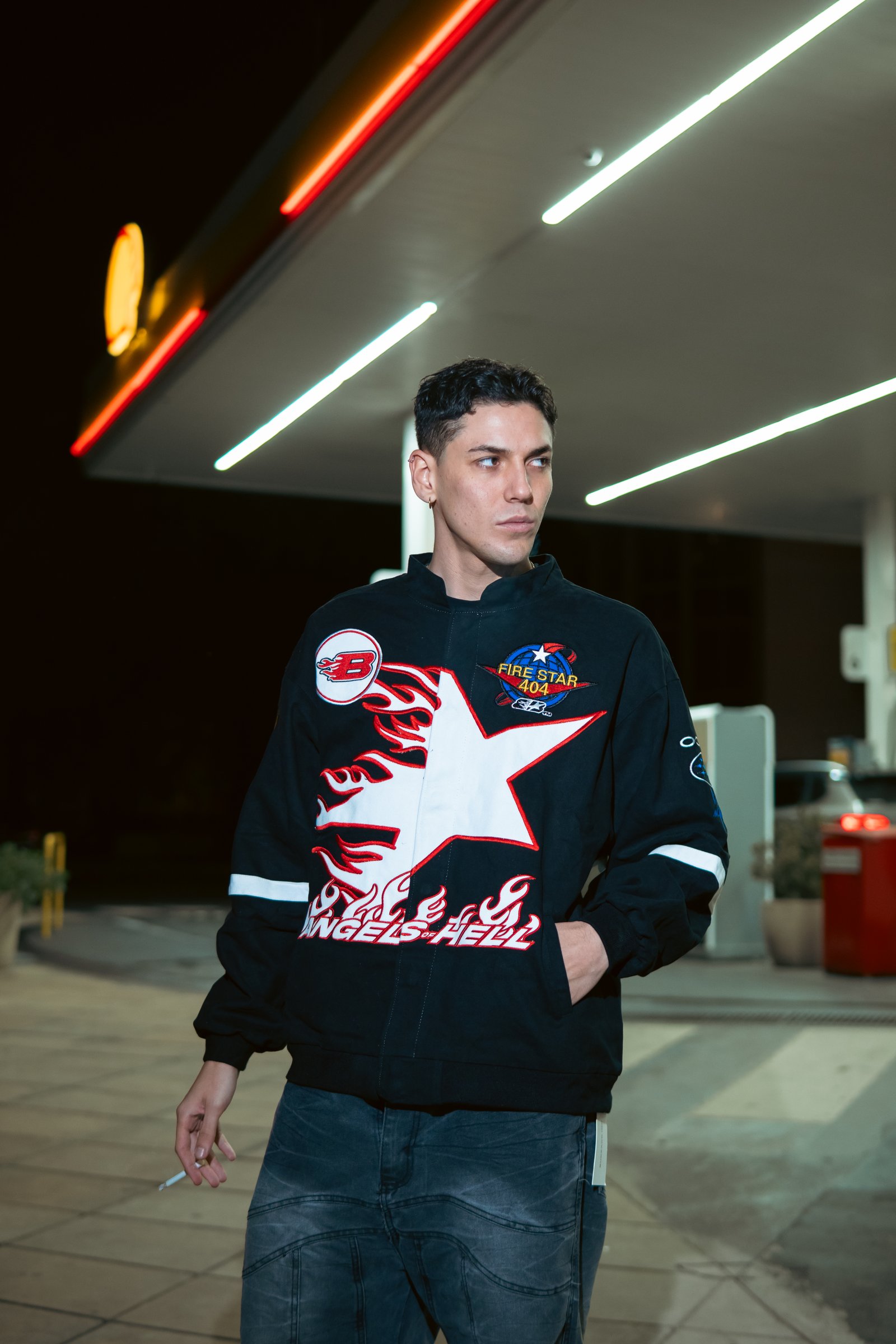 STAR - CAMPERA GABARDINA BORDADA