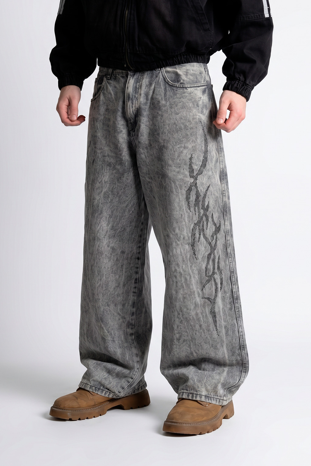 JEAN INVI ADELANTE INVI - BAGGY CON STRASS