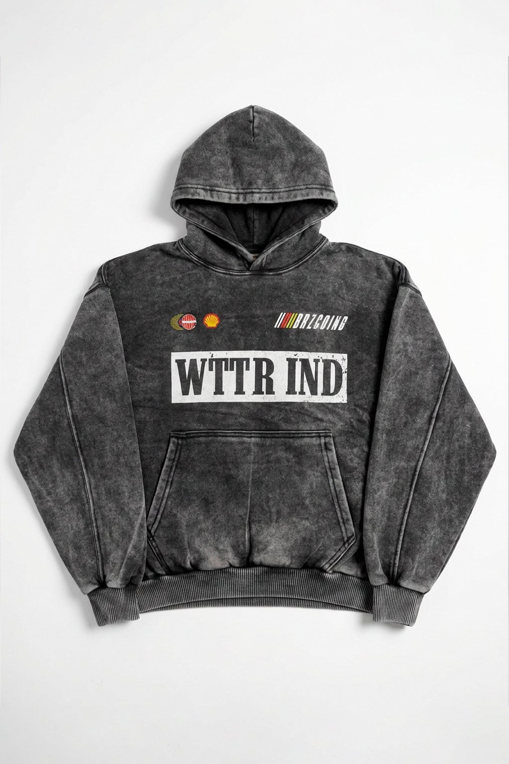 hoodie ALPINE NEGRO adelante ALPINE- HOODIE FRIZADO BOXY